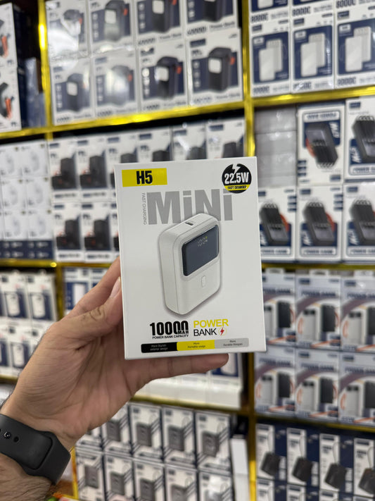 H5 MiNi 10,000mAh, 22.5W Fast Charging Power Bank, Slim And Light Weight Travel Essentials, Digital Display,